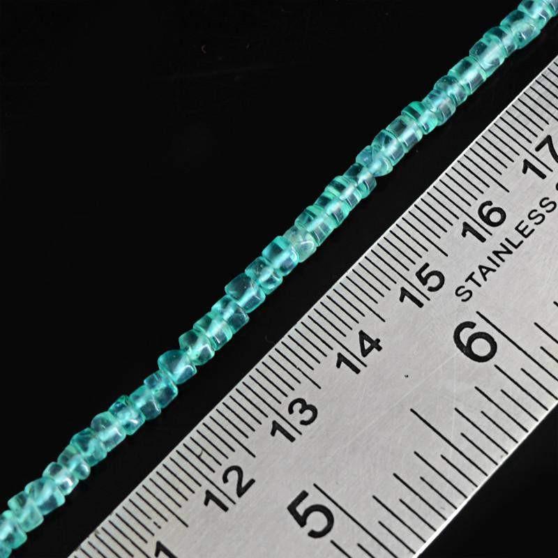 gemsmore:Natural Blue Apatite Untreated Beads Strand