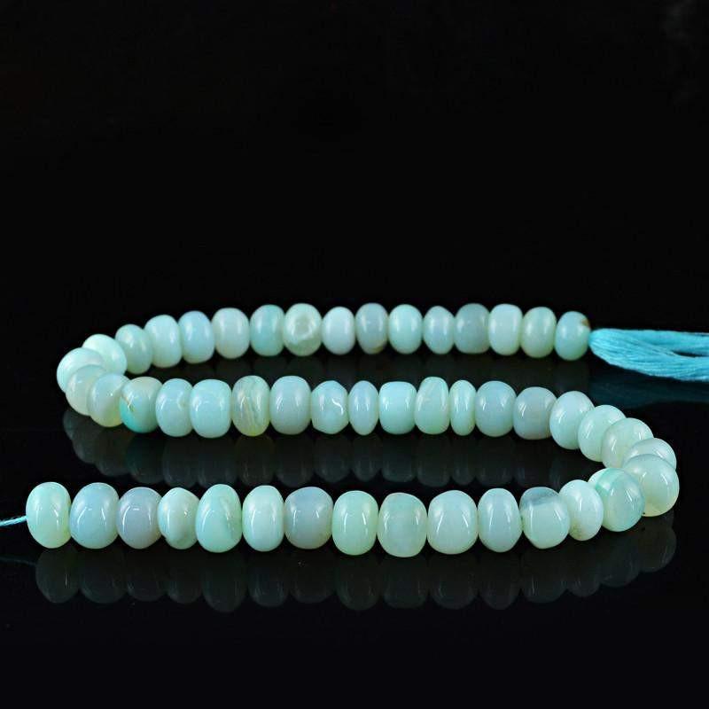 gemsmore:Natural Blue Chalcedony Round Beads Strand