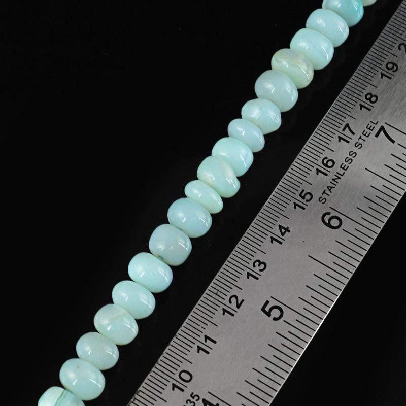 gemsmore:Natural Blue Chalcedony Round Beads Strand