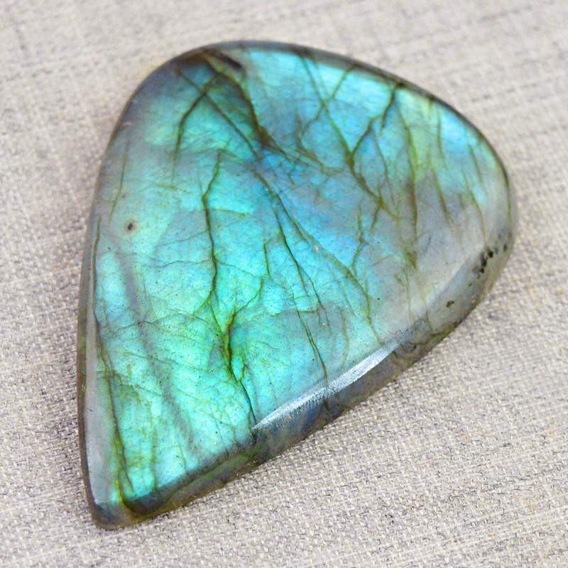 gemsmore:Natural Blue Color Flash Labradorite Pear Shape Gemstone