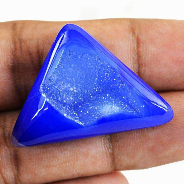 gemsmore:Natural Blue Druzy Onyx Gemstone Loose Untreated