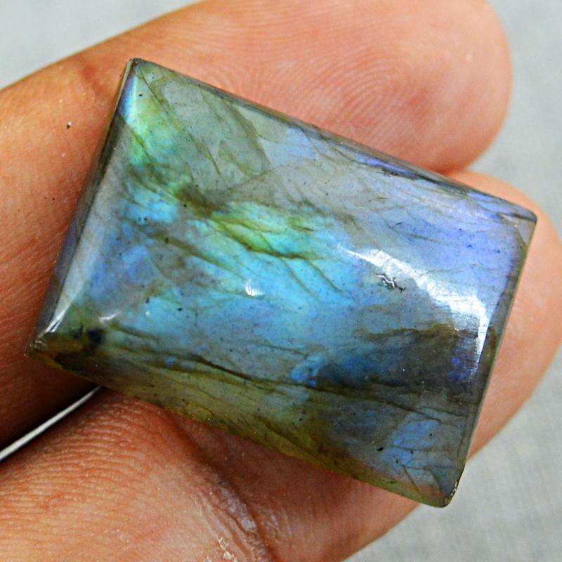 gemsmore:Natural Blue Flash Labradorite Gemstone - Rectangular Shape