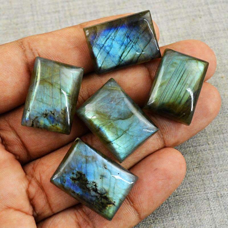 gemsmore:Natural Blue Flash Labradorite Wholesale Gemstone