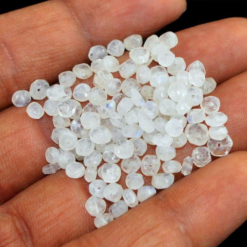 gemsmore:Natural Blue Flash Moonstone Beads Lot