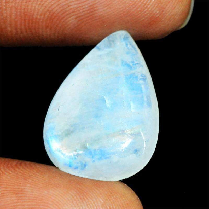 gemsmore:Natural Blue Flash Moonstone Gemstone Loose Pear Shape