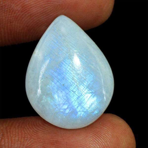 gemsmore:Natural Blue Flash Moonstone Pear Shape Gemstone