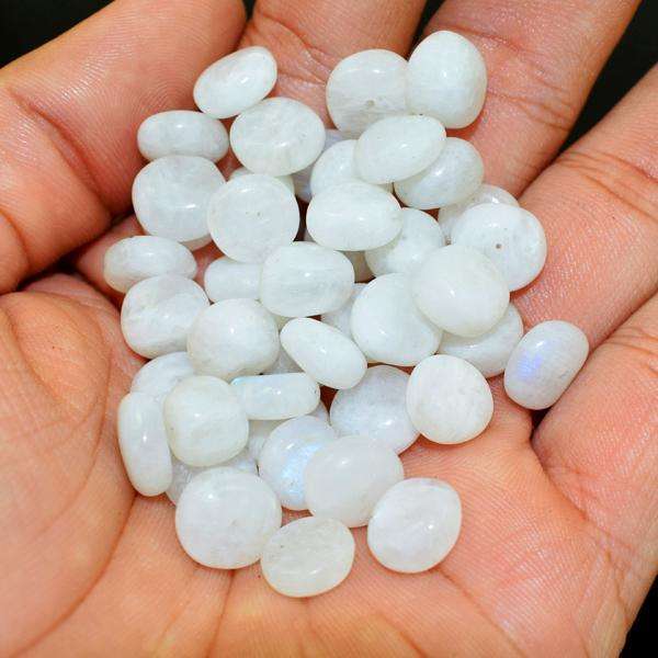 gemsmore:Natural Blue Flash Moonstone Round Shape Drilled Beads Lot
