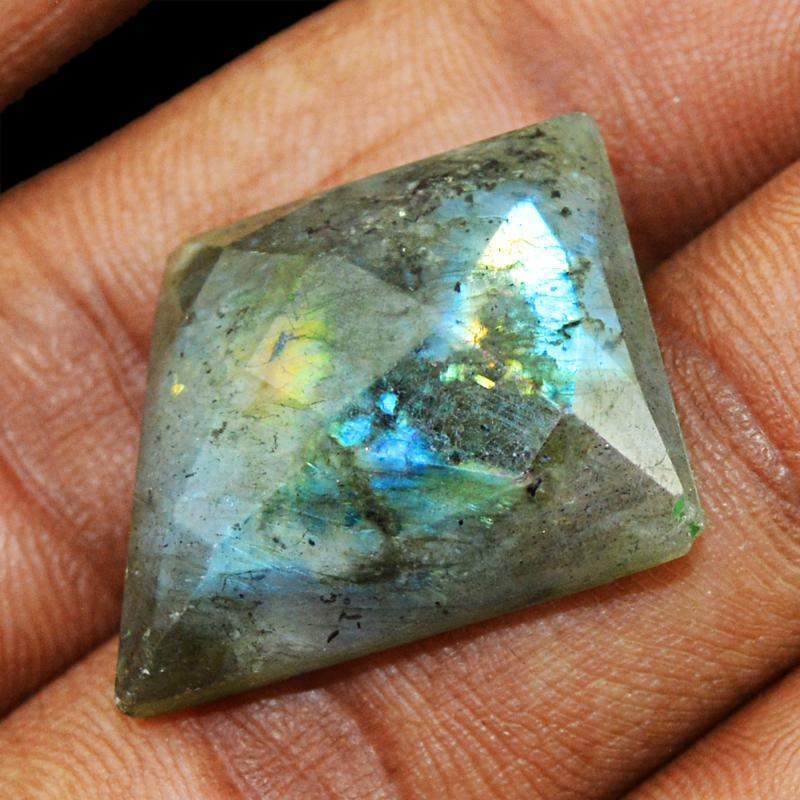 gemsmore:Natural Blue & Golden Flash Labradorite Gemstone