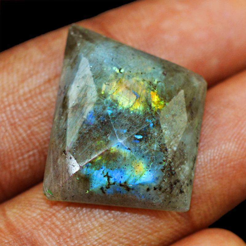 gemsmore:Natural Blue & Golden Flash Labradorite Gemstone