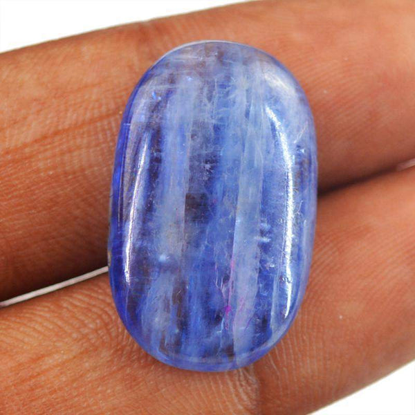 gemsmore:Natural Blue Kynite Oval Shape Untreated Gemstone