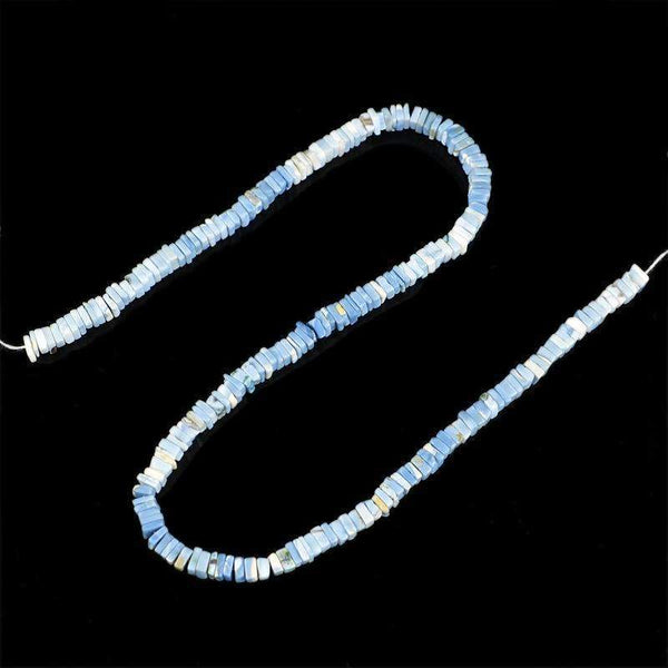 gemsmore:Natural Blue Lace Agate Beads Strand Untreated Drilled