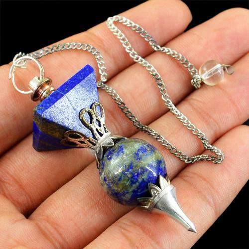 gemsmore:Natural Blue Lapis Lazuli AAA Pendulum