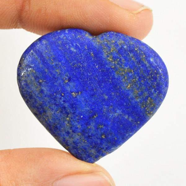 gemsmore:Natural Blue Lapis Lazuli Carved Heart Shape Gemstone