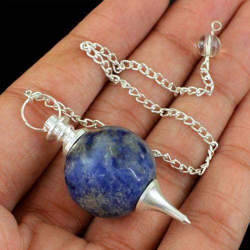 gemsmore:Natural Blue Lapis Lazuli Exclusive Pendulum