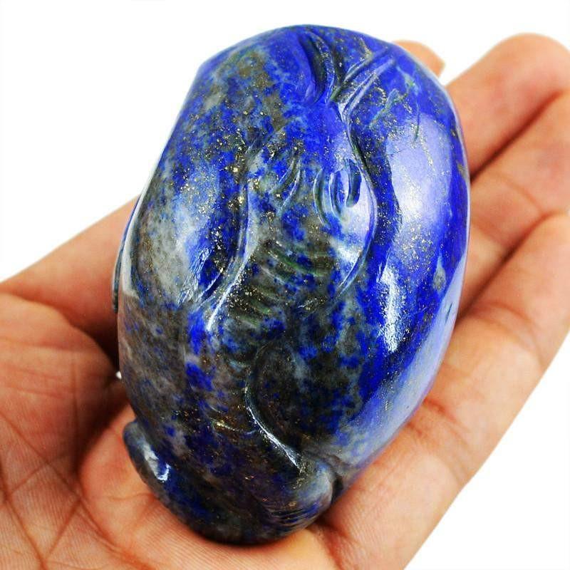 gemsmore:Natural Blue Lapis Lazuli Gemstone Hand Carved Skull