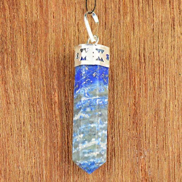 gemsmore:Natural Blue Lapis Lazuli Healing Point Pendant