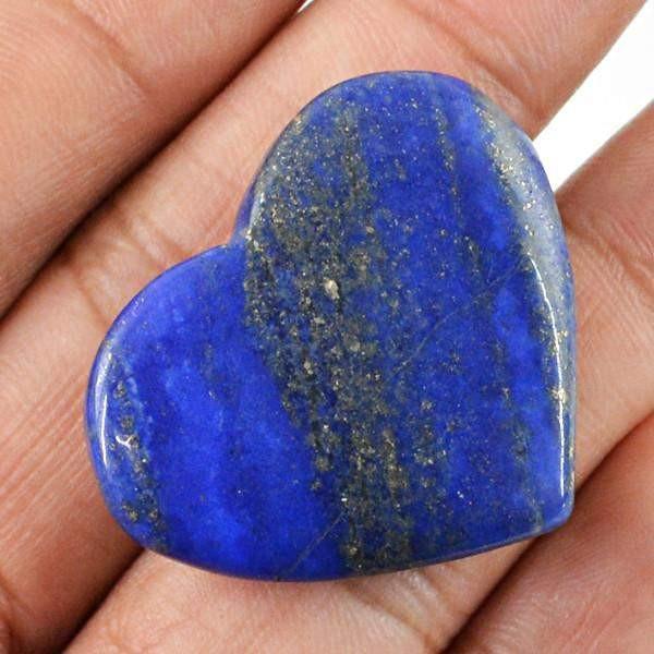 gemsmore:Natural Blue Lapis Lazuli Heart Shape Gem
