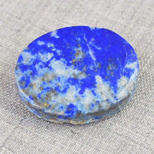 gemsmore:Natural Blue Lapis Lazuli Oval Shape Genuine Gemstone