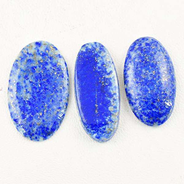 gemsmore:Natural Blue Lapis Lazuli Oval Shape Loose Gemstone Lot