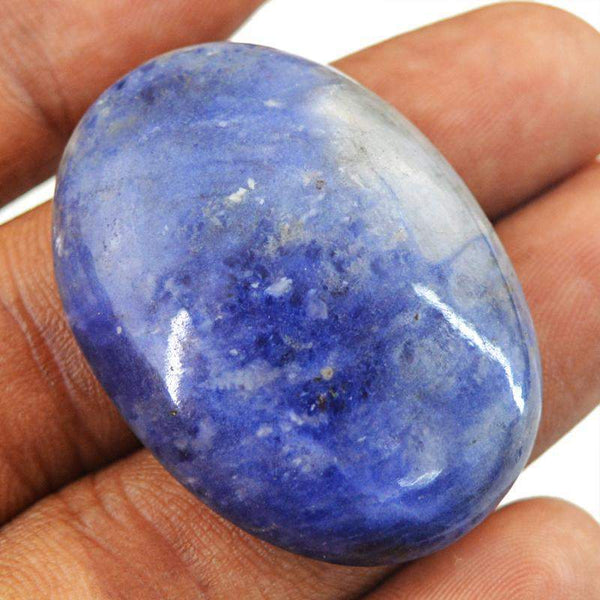 gemsmore:Natural Blue Lapis Lazuli Oval Shape Loose Gemstone