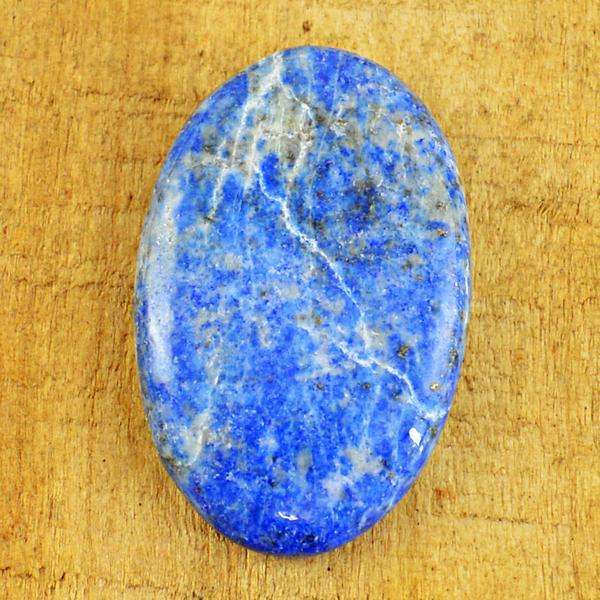 gemsmore:Natural Blue Lapis Lazuli Oval Shape Loose Gemstone