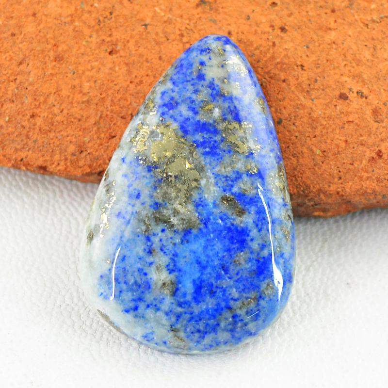 gemsmore:Natural Blue Lapis Lazuli Pear Shape Loose Gemstone