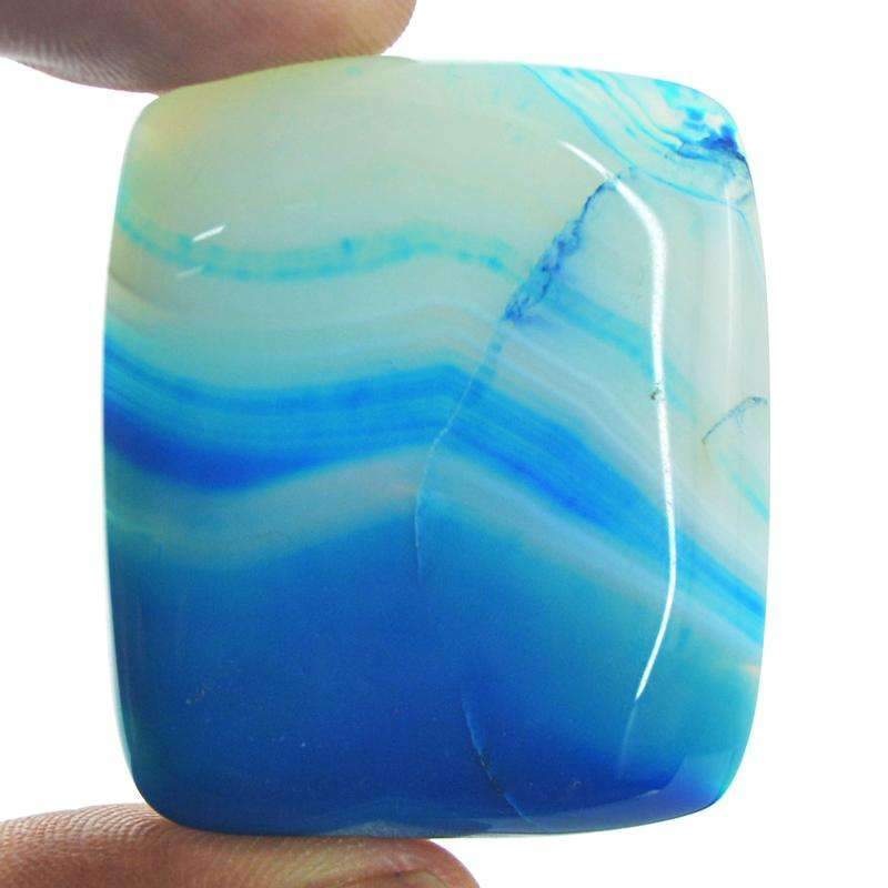 gemsmore:Natural Blue Onyx Gemstone Loose Unheated