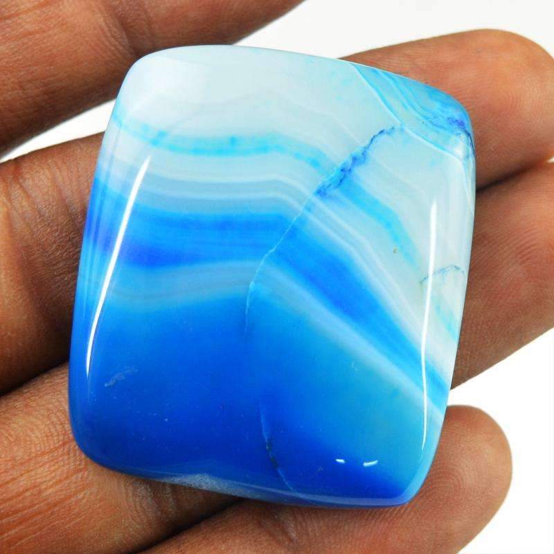 gemsmore:Natural Blue Onyx Gemstone Loose Unheated