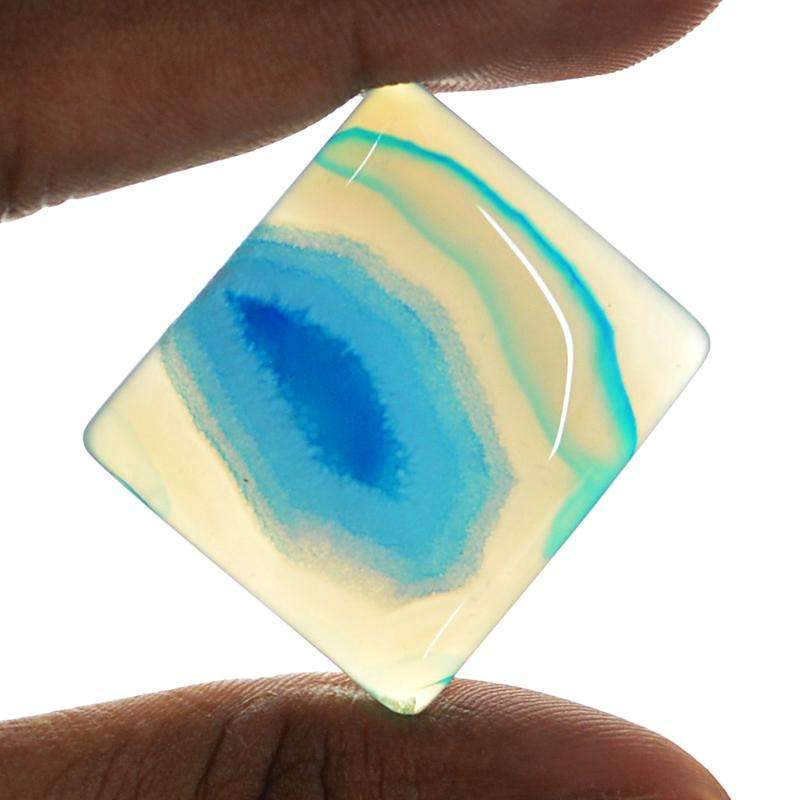 gemsmore:Natural Blue Onyx Gemstone Loose Untreated