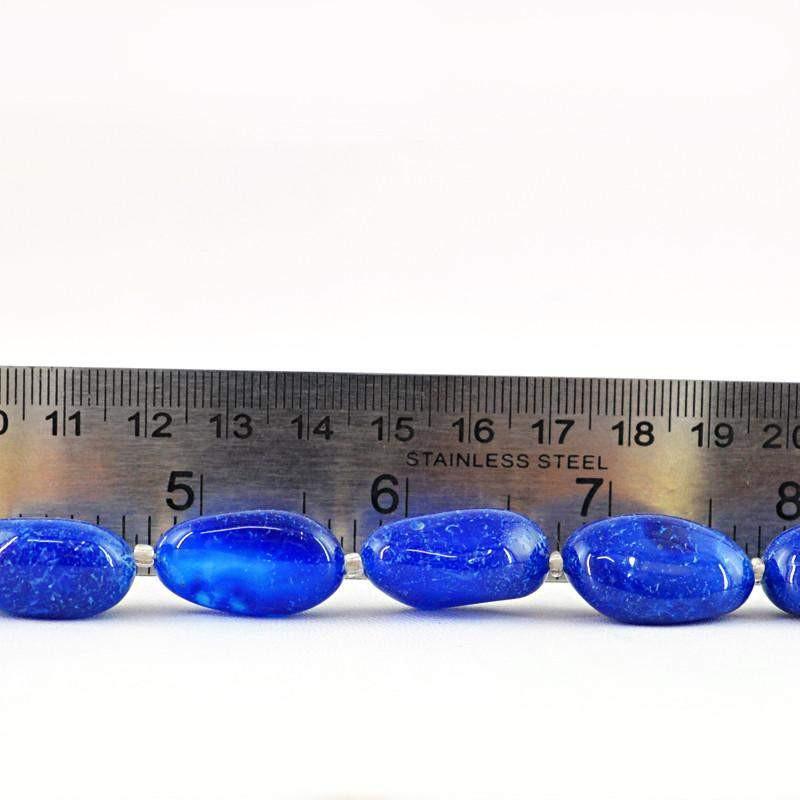 gemsmore:Natural Blue Onyx Unheated Beads Strand