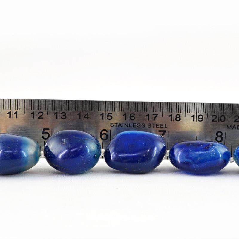 gemsmore:Natural Blue Onyx Untreated Beads Strand