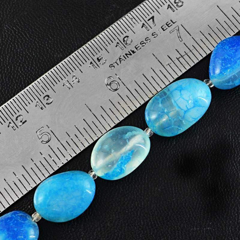 gemsmore:Natural Blue Onyx Untreated Beads Strand