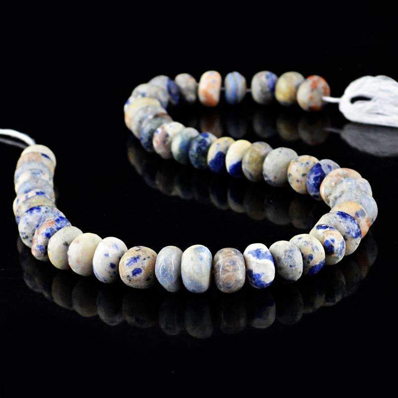gemsmore:Natural Blue Sodalite Beads Strand Natural Round Shape Drilled