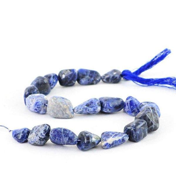 gemsmore:Natural Blue Sodalite Beads Strand