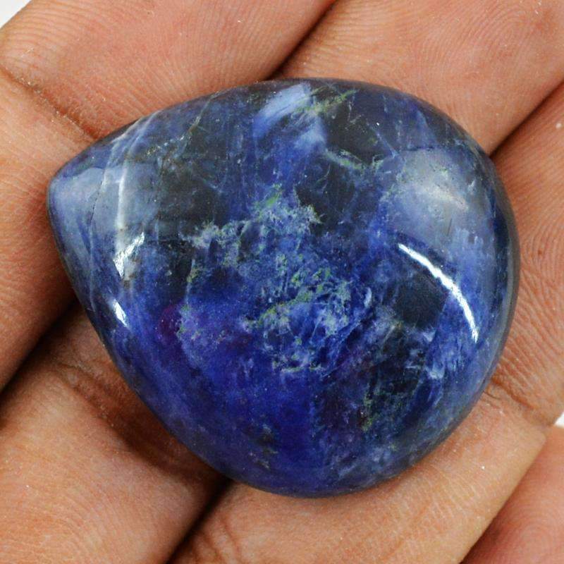 gemsmore:Natural Blue Sodalite Gemstone - Pear Shape