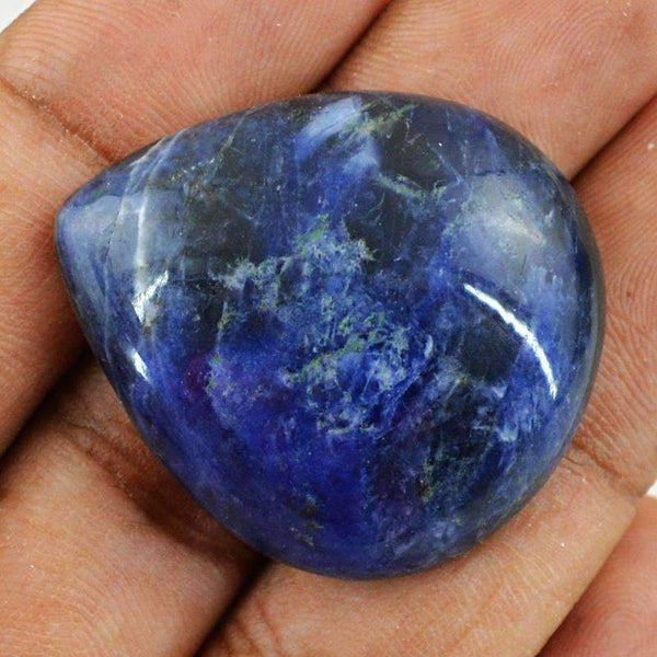 gemsmore:Natural Blue Sodalite Gemstone - Pear Shape