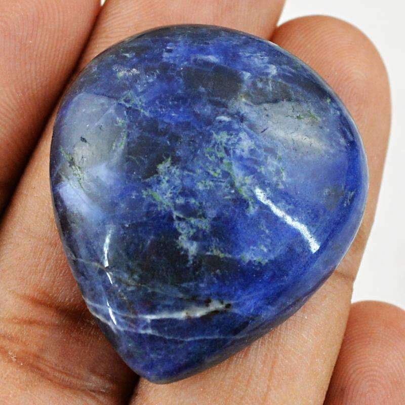 gemsmore:Natural Blue Sodalite Gemstone - Pear Shape