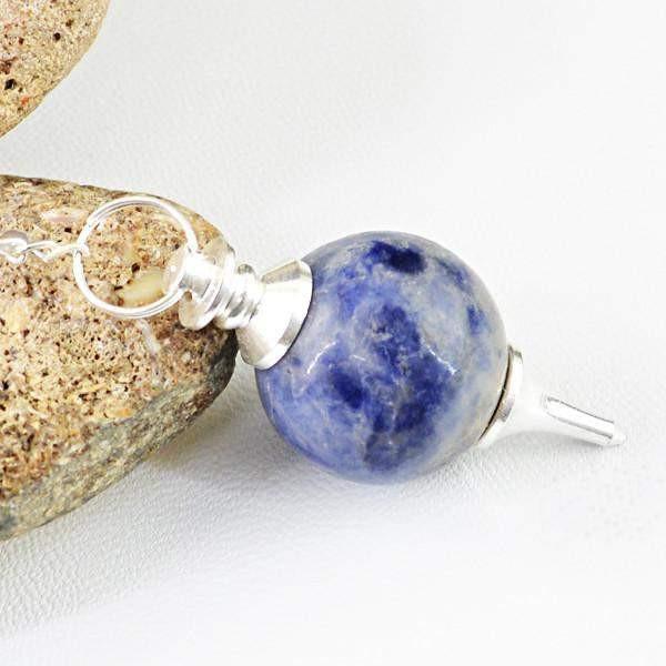 gemsmore:Natural Blue Sodalite Healing Gemstone Pendulum