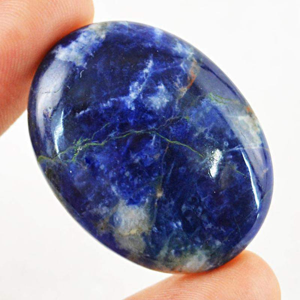 gemsmore:Natural Blue Sodalite Oval Shape Untreated Gemstone