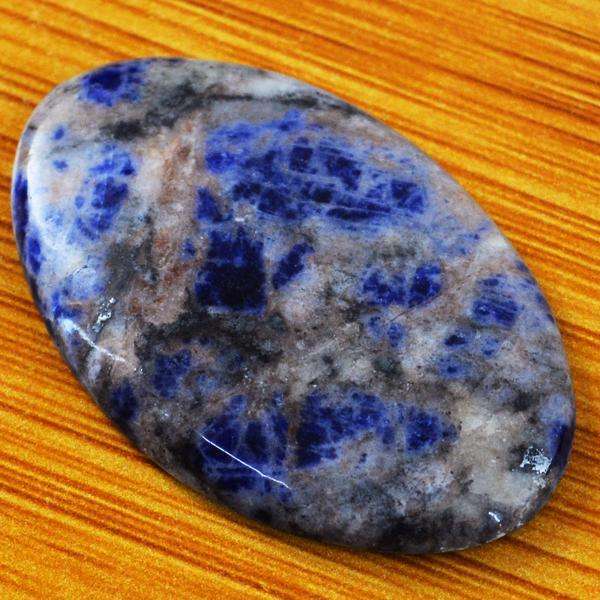 gemsmore:Natural Blue Sodalite Oval Shape Untreated Loose Gemstone