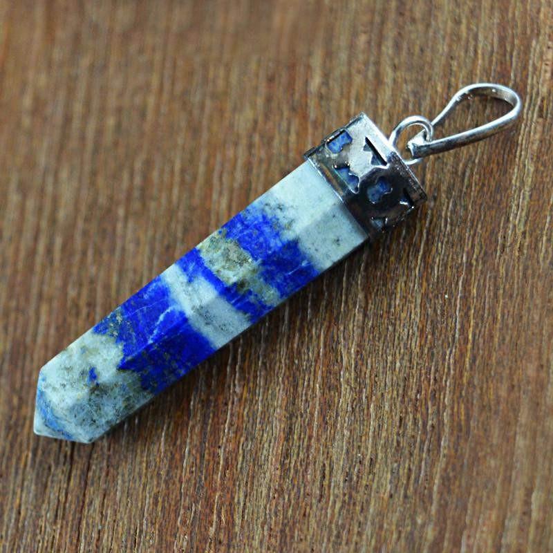 gemsmore:Natural Blue Sodalite Pure Healing Point Pendant