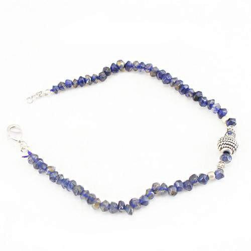 gemsmore:Natural Blue Tanzanite Attractive Beads Bracelet