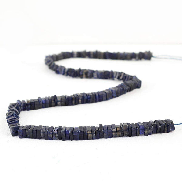 gemsmore:Natural Blue Tanzanite Beads Strand - Drilled