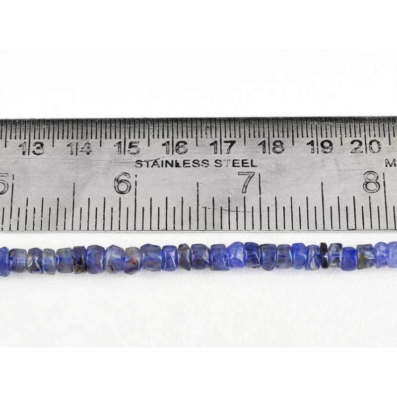 gemsmore:Natural Blue Tanzanite Beads Strand Round Shape