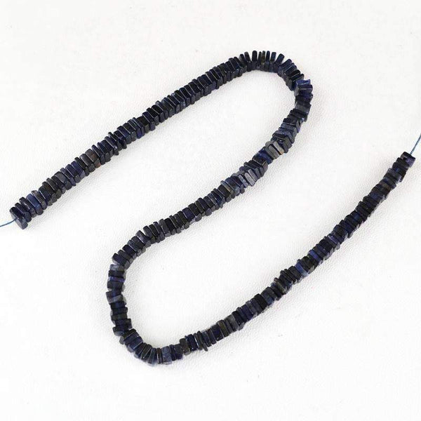 gemsmore:Natural Blue Tanzanite Beads Strand Untreated Drilled