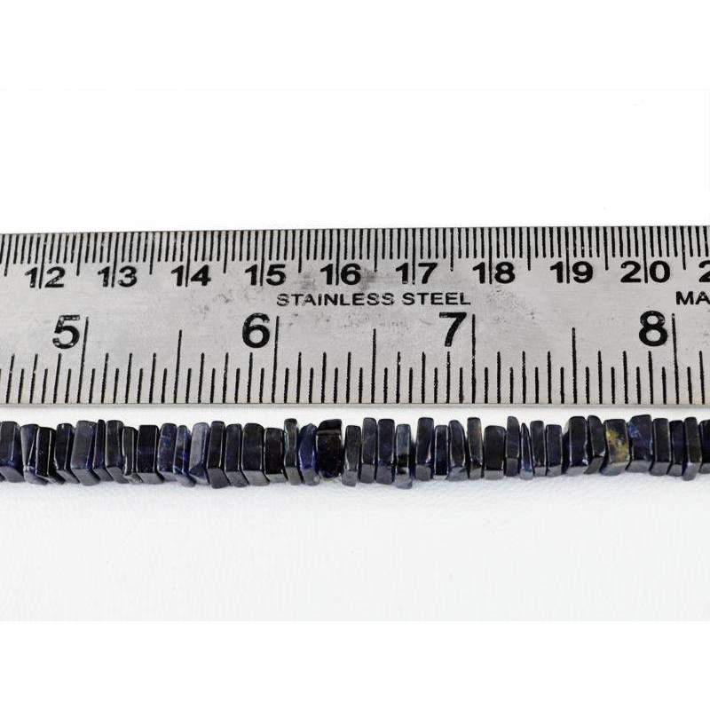 gemsmore:Natural Blue Tanzanite Beads Strand Untreated Drilled