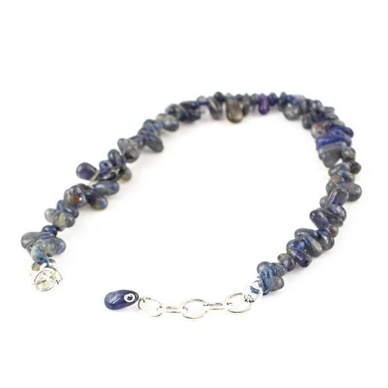gemsmore:Natural Blue Tanzanite Bracelet Untreated Tear Drop Beads