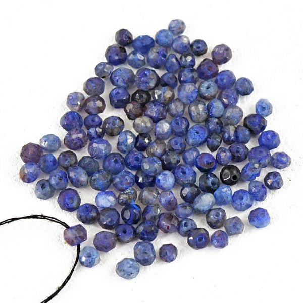 gemsmore:Natural Blue Tanzanite Drilled Beads Lot