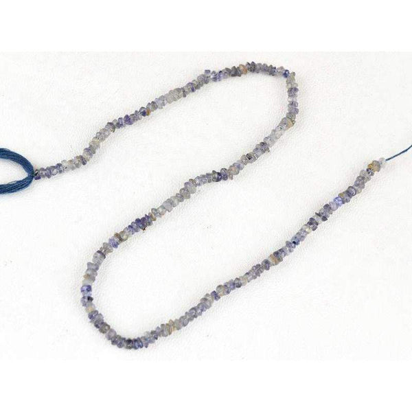 gemsmore:Natural Blue Tanzanite Drilled Beads Strand - Faceted