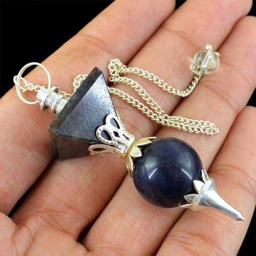 gemsmore:Natural Blue Tanzanite Elegant Pendulum